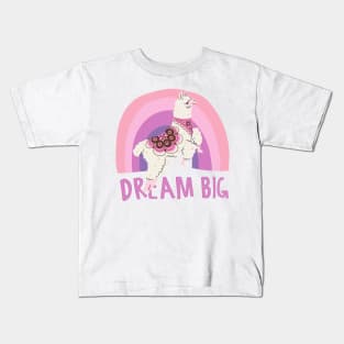 Llama dream big Kids T-Shirt